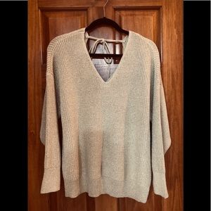 LOFT sweater with gold sparkle